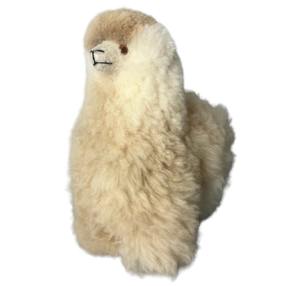 Peruvian Alpaca Wool Stuffed Animal Decoration Super Soft - Picture 1 of 10